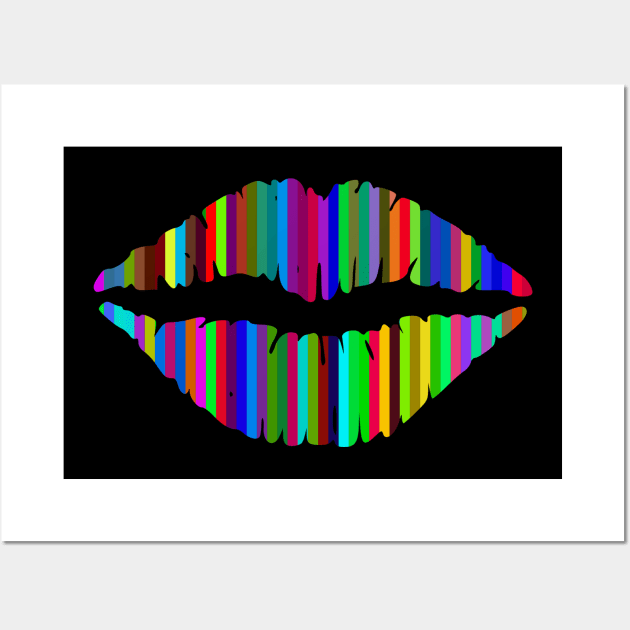 Rainbow Lips of Love Wall Art by CocoBayWinning 